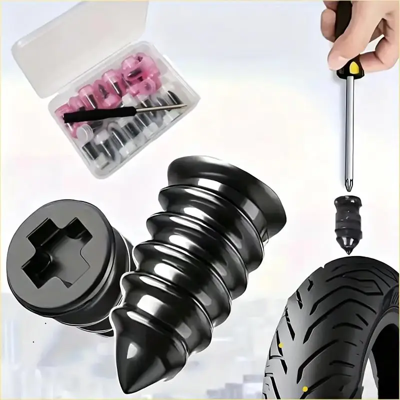 Tire Repair Rubber Nails Long Lasting Sealing 10/20Pcs Emergency Fix Kit for Car Motorcycle E-Bike Daily Use