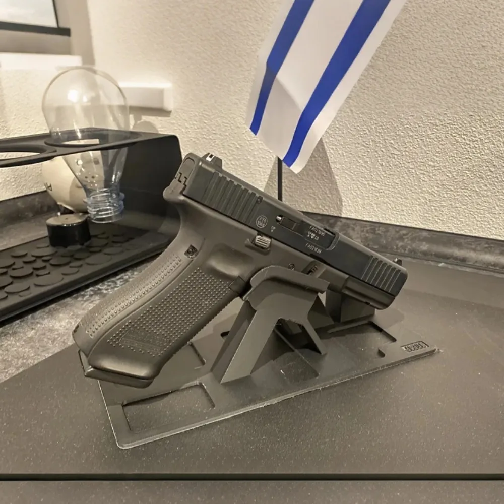 

Подставка для пистолета Mwbae, держатель для игрушечного пистолета G-lock с двумя слотами для хранения журналов для любителей милитари, дисплей для сбора в помещении