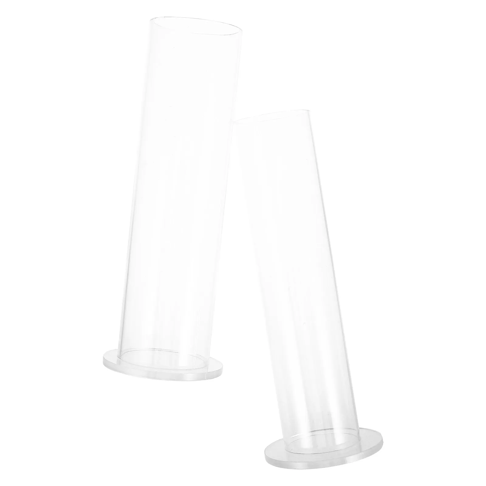 

Набор из 2 акриловых держателей для резинок для волос, прозрачная подставка для хранения украшений, экономия места, прочное основание для дома, ванной комнаты, путешествий, для резинок-скранчи