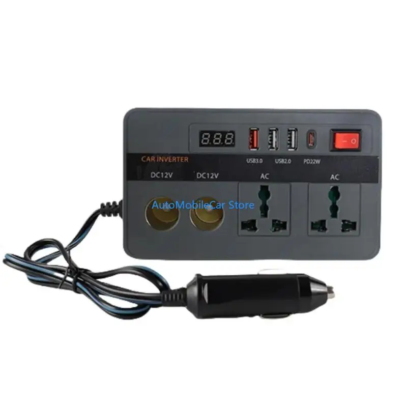 

G8TE Portable 12V To 220V Power Inverter 300W Output Detection For Cars Trucks Campers 2025 New Dropping
