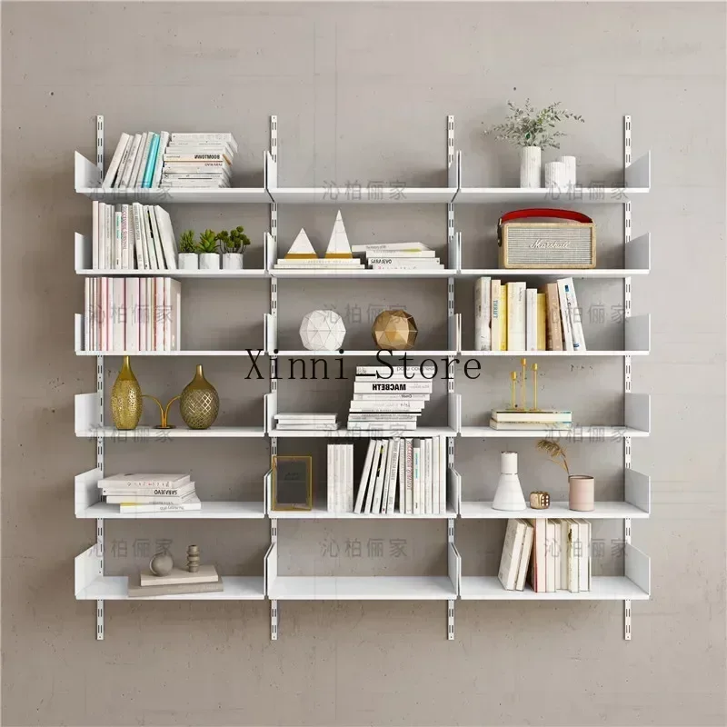 

Metal Display Bookcase Magazine Rack Wall Modern Bookcase Office Library Muebles Organizador Living Room Furniture YN50BC1