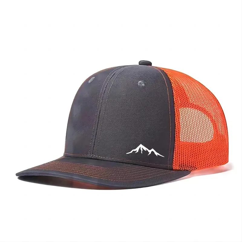 Baseball Cap Outdoor Slightly Curved Flat Brim Cap Richardson Cap Flat Brim Quick-Drying Breathable Mesh Cap