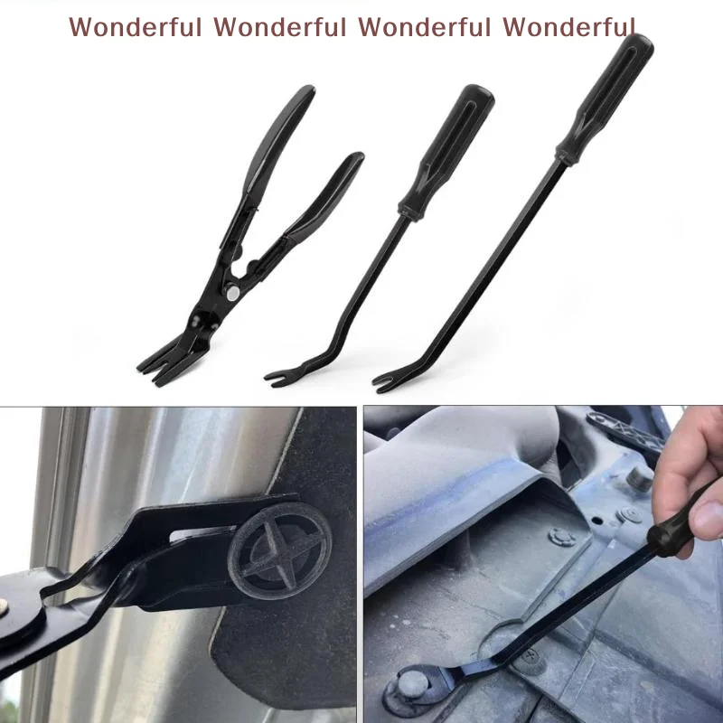 

3 упаковки инструментов для снятия автомобильных панелей с зажимами, плоскогубцами для ремонта приборной панели, комплект для снятия обшивки автомобиля