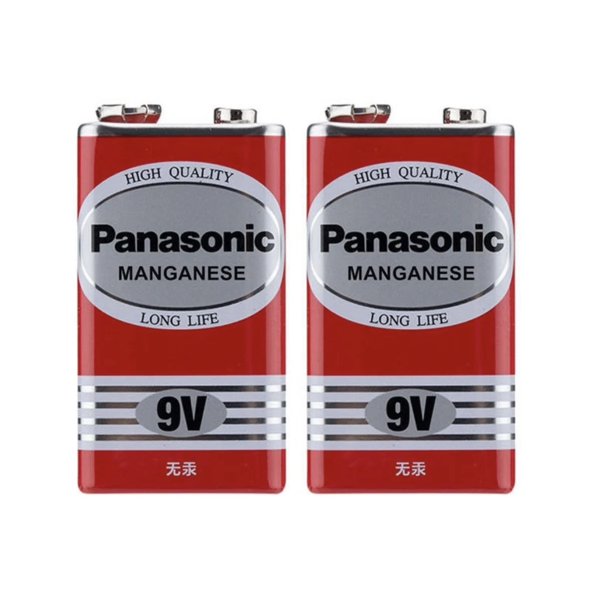 Panasonic 9V 6F22 Alkaline Battery for Alarm Wireless Microphone Mercury Free Long working life