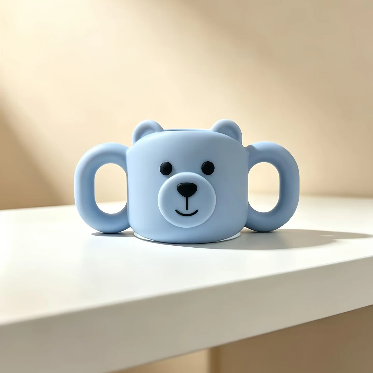 A Silicone Anti-drop Sleeve for Bottles with a Diameter of,Featuring an Adorable Little Bear-shaped Silicone Bottle Handle