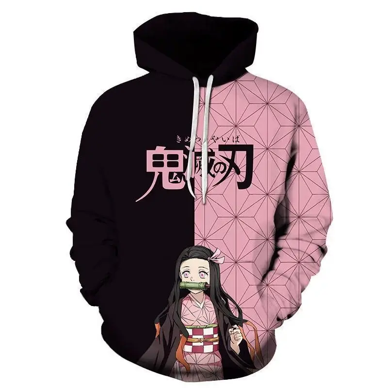 

No Added Velvet Anime Ghost Annihilation Blade Cosplay 3D Printed Hooded Sweater, Fashion Pullover Sweater