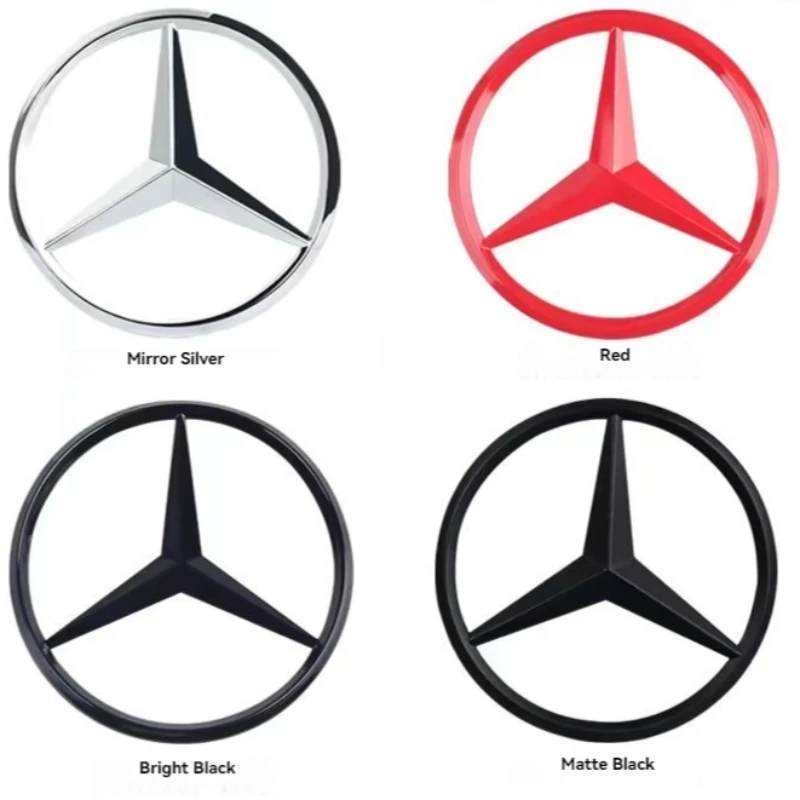 ABS Tail Star Emblems Black Silver Rear Trunk Star Logo Stickers Badges for Benz A-CLASS A180 A200 A250 A45 AMG W176 A1768170016