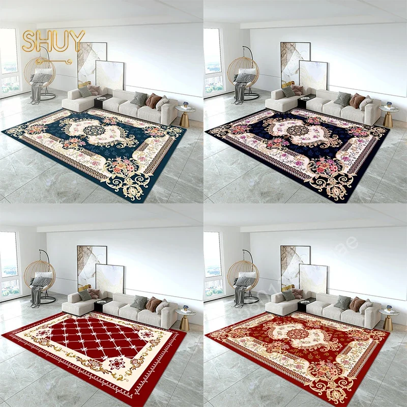 

Luxury European Style Carpet Living Room Home Decoration 180 280 Large Size Felt Table Floor Non-slip Rug for Badroom Custom Mat