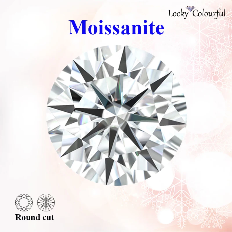 

Moissanite Wholesale D Color Top Quality Round Cut 0.1ct-12.0ct Charms DIY for Jewelry Making Materials with GRA Certificate