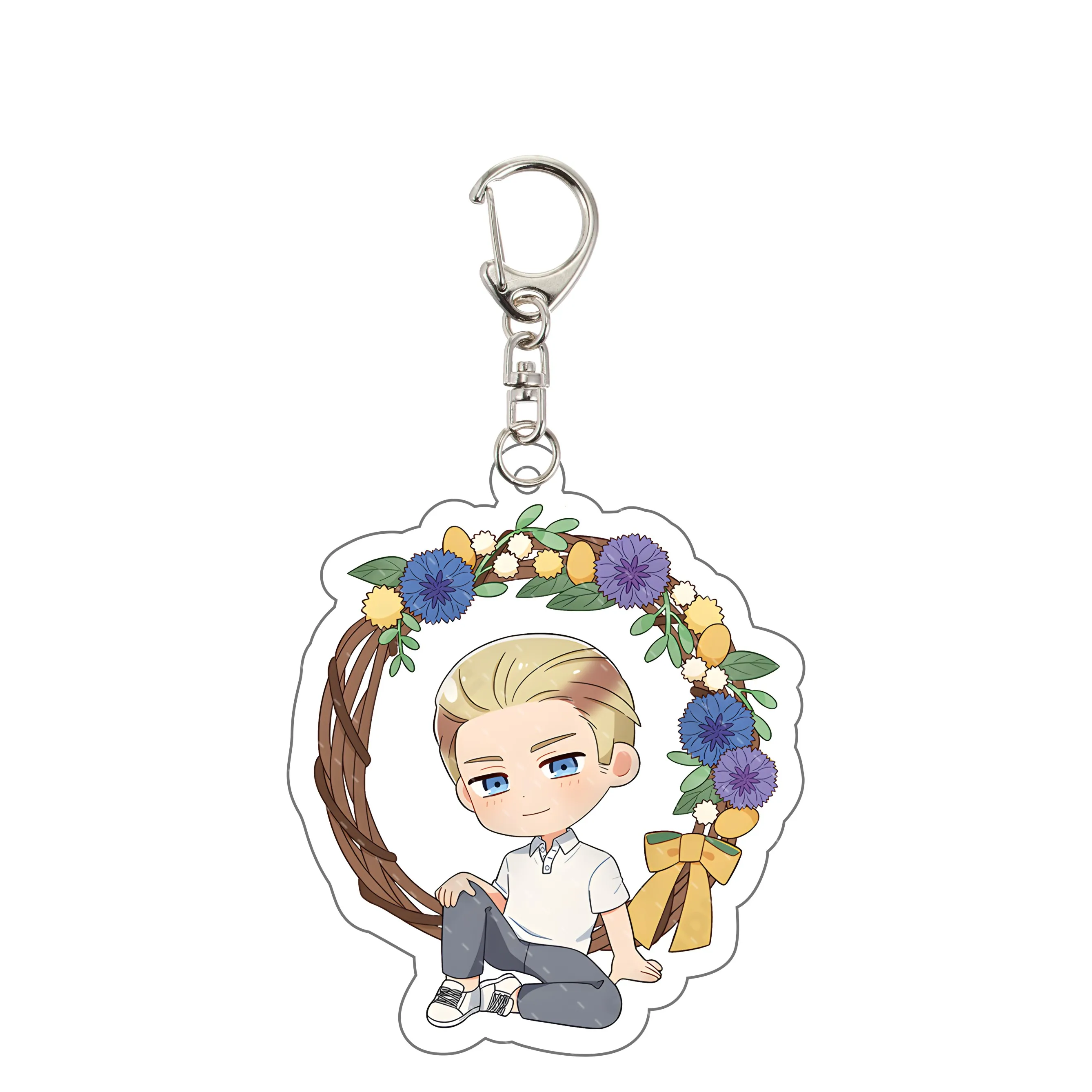 Hetalia العالم نجوم أنيمي سلسلة مفاتيح مصنوعة من الأكريليك شخصيات كرتونية جديدة لودفيغ وانغ ياو إيفان براغينسكي فرانسيس كيرينغ المشجعين مجوهرات هدية #6