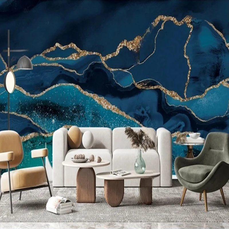 Custom Marble Wallpaper Modern Abstract Mural Designs 3D Wall Coverings for Living Room Bedroom Interior Decor Background