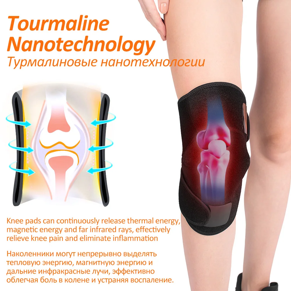 2PCS Tourmaline Knee brace Self Heating Knee Support Kneepad Arthritis Pain Relief magnetic knee pain Magnetic Knee pain Brace