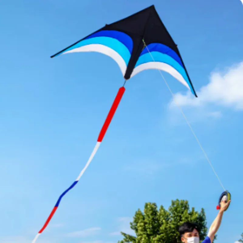 free shipping delta kites flying for adult kites breeze easy to fly long tail outdoor toys professional wind kites