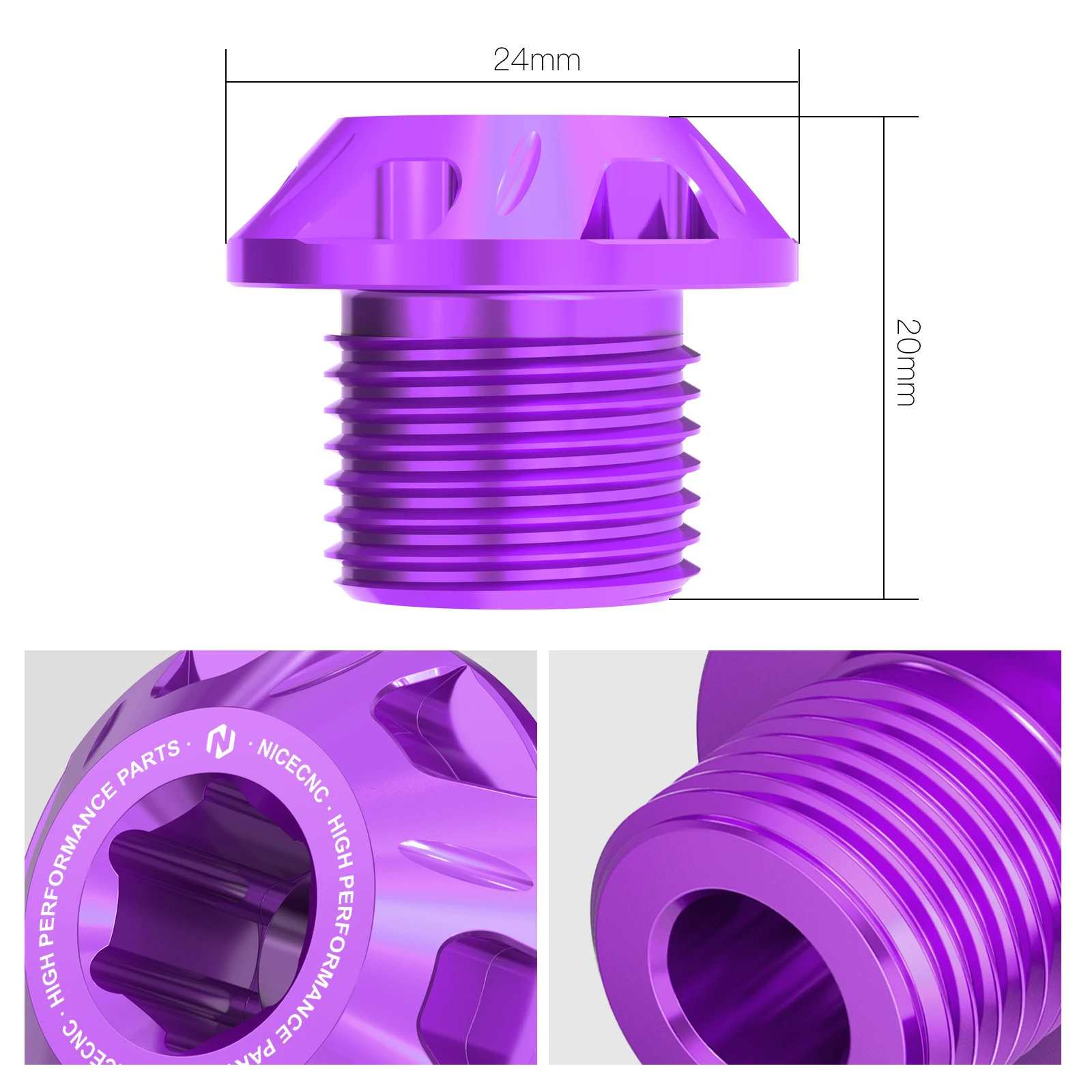 NiceCNC For Surron light bee X S L1E 2024 Electric Bike Sur ron Parts Segway X160 Segway X260 Aluminum Front Wheel Axle Bolt Nut