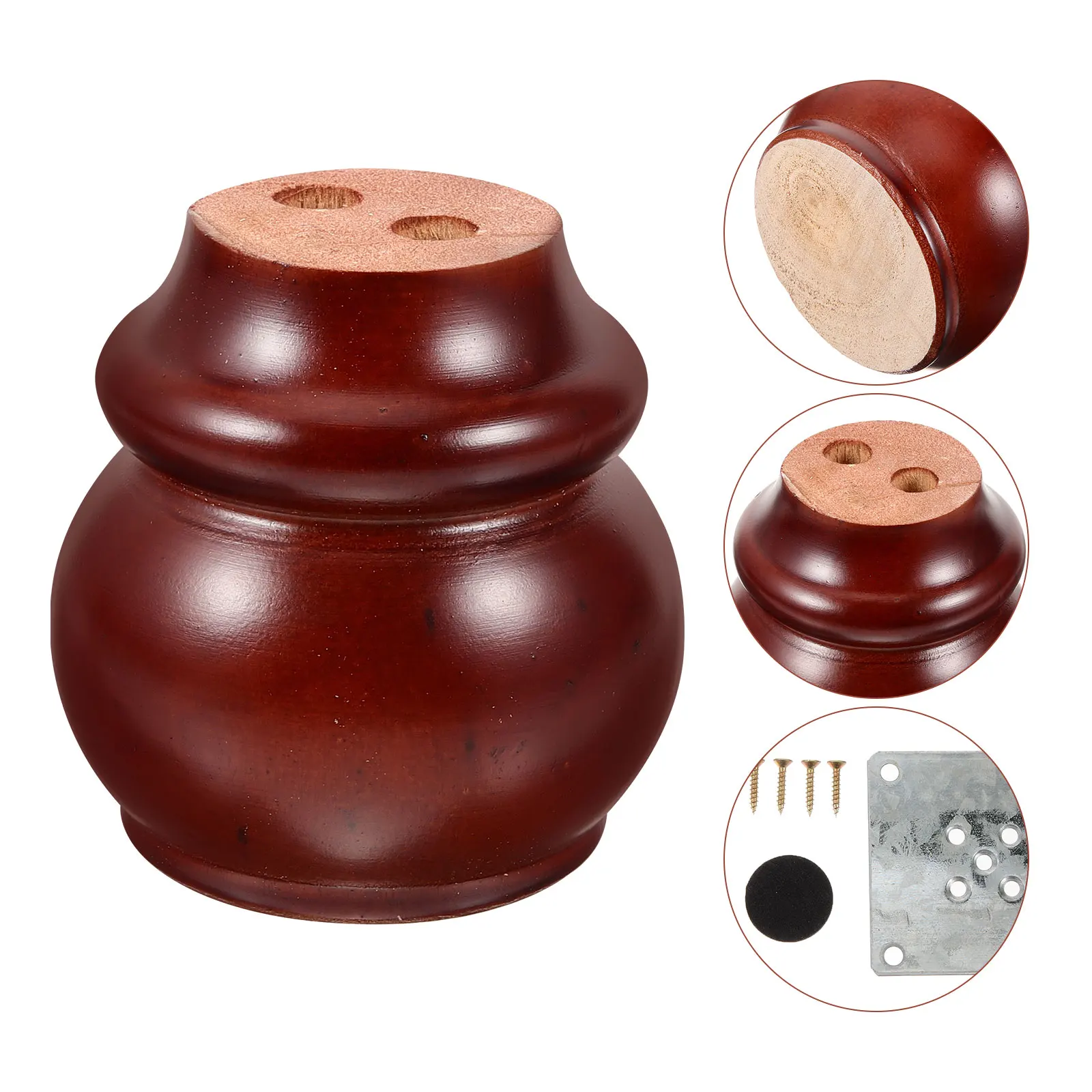 

Wooden Furniture Feet Replacement Sofa Legs Red Wood Color 8cm Metal Durable Suitable Sofas Cabinets Tables Practical