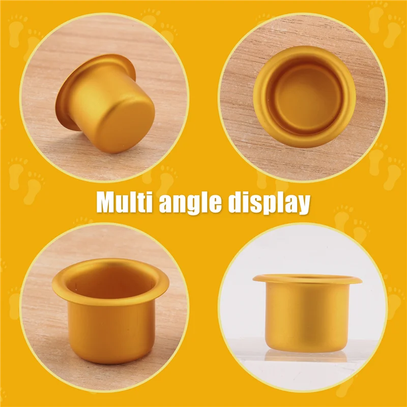 -A25M 20 قطعة شمعة معدنية إدراج للشموع المستدقة حامل الشموع الزخرفية لتقوم بها بنفسك مجموعة حامل الشموع لطاولة شموع الأشجار