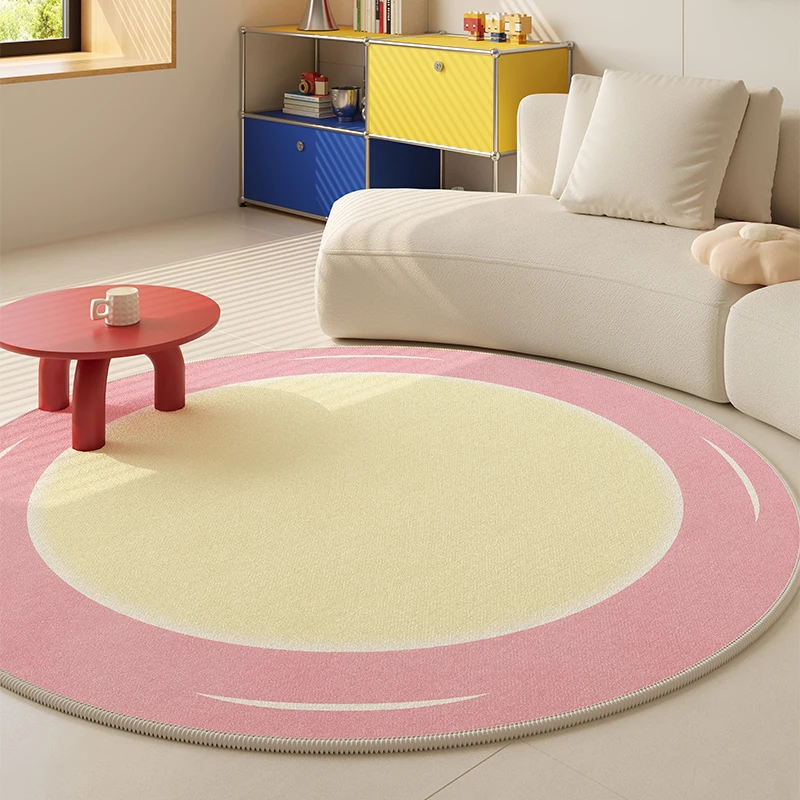 Round Carpet – Fluffy Soft Anti-Slip Rug for Living Room, Bedroom & Bedside, Washable Floor Mat