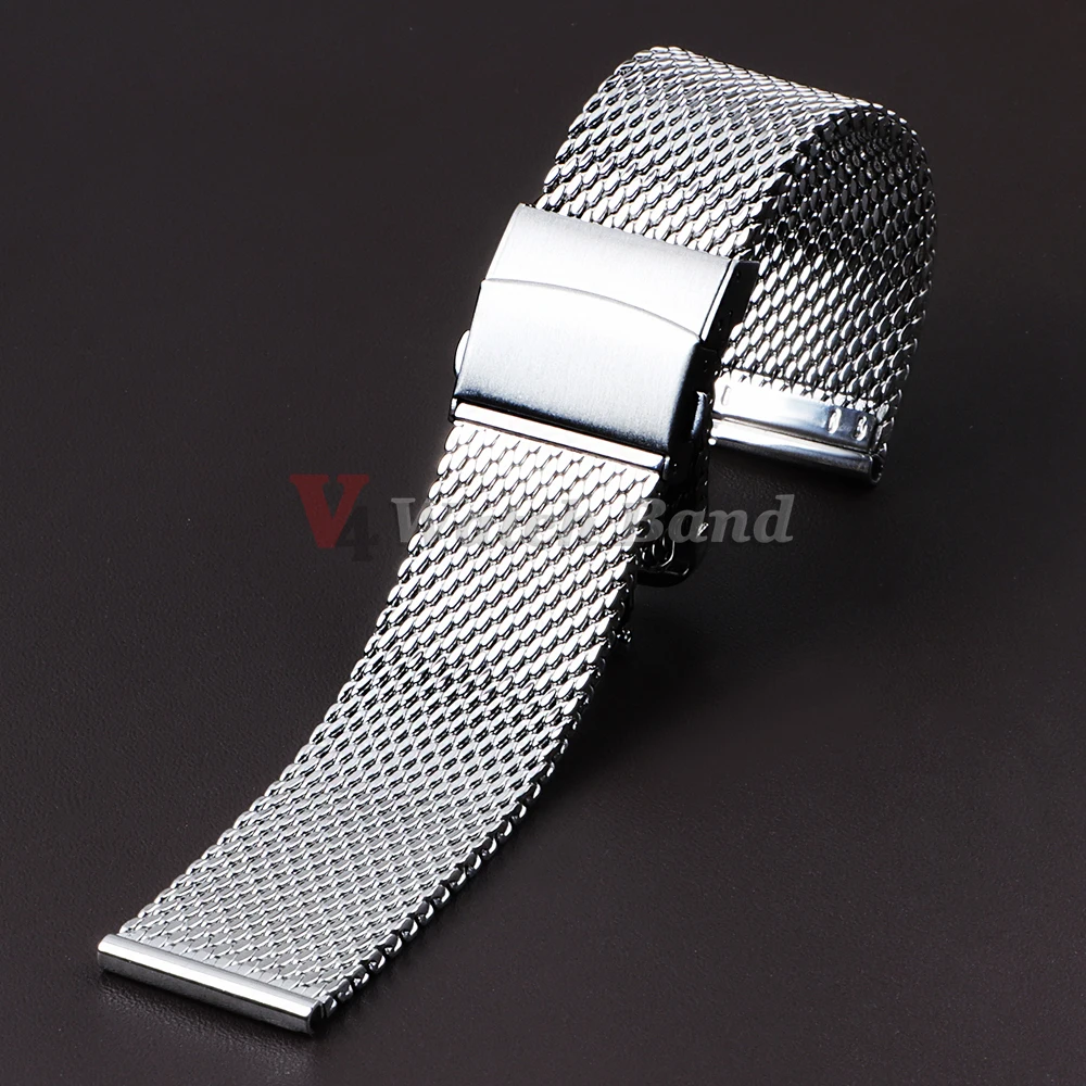 1,0mm 0,6mm Mesh Milanaise Uhrenarmband für IWC, Rolex, Omega 20mm 22mm 18mm Edelstahl-Armband für Seiko – Detail 6