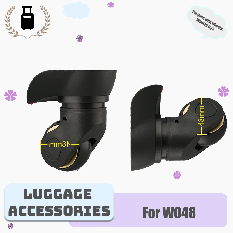 

For W048 Luggage Case Replacement Fixed Front Wheel Straight Roller Set Universal Luggage Case Spare Parts and Repair Components