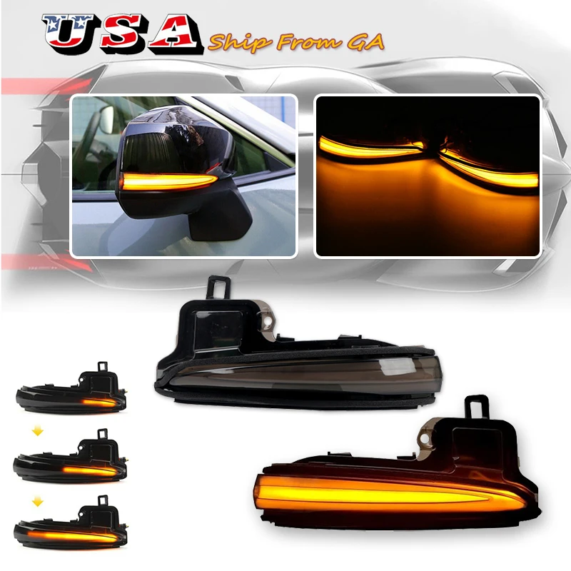 

Динамический указатель поворота для Toyota RAV4 XA50 2019 2020 2021, габаритный фонарь бокового зеркала, последовательная индикаторная лампа