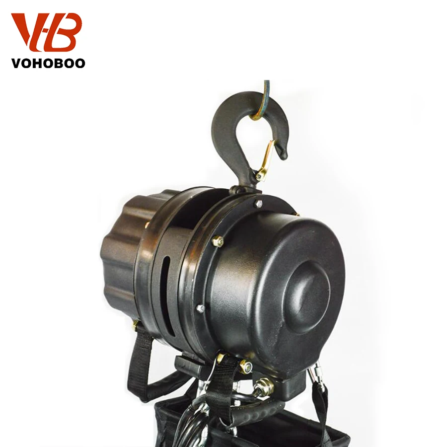 New 1 Ton Alloy Steel Chain Stage Electric Hoist Forged Hook Lifting Equipment for Restaurant Hotels Retail Manufacturing Plant
