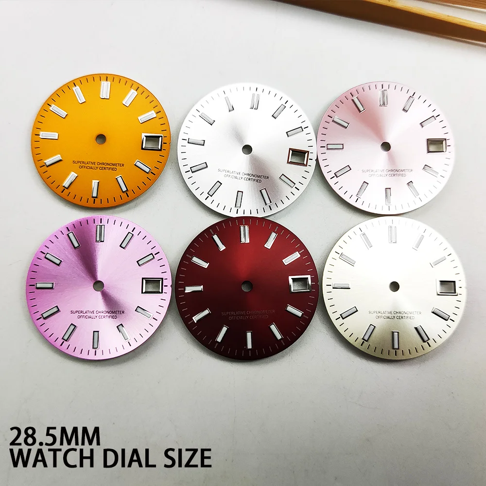 Watch Dial Face Watch Accessories 28.5mm Watch Dial For NH35 4R Movement Watch Dial Face Repair Replacement Single Calendar 2024