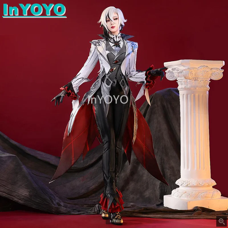 InYOYO Arlecchino The Knave Cosplay Costume Genshin Impact Game Suit Fashion Swallowtail Uniform Women Halloween Party Outfit