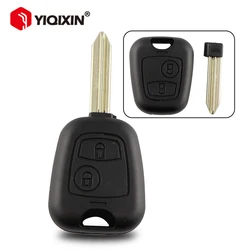 Yiqixin 2 botões caso chave do carro fob para citroen c1 c2 c3 saxo xsara picasso berlingo remoto chave fob