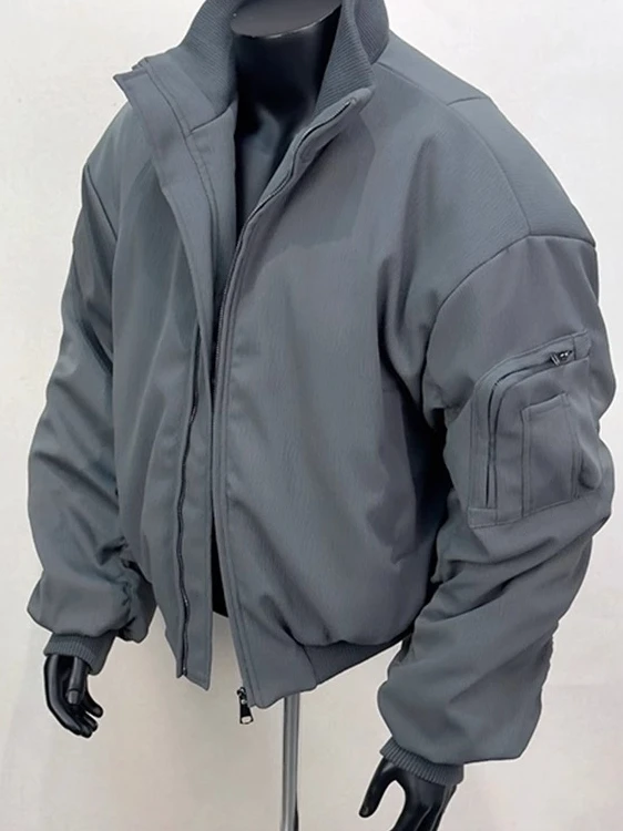 معطف رجالي من American Sle Pilot Jaet للربيع والخريف غير رسمي للبيسبول Sle فضفاض مناسب لملابس العمل بياقة واقفة