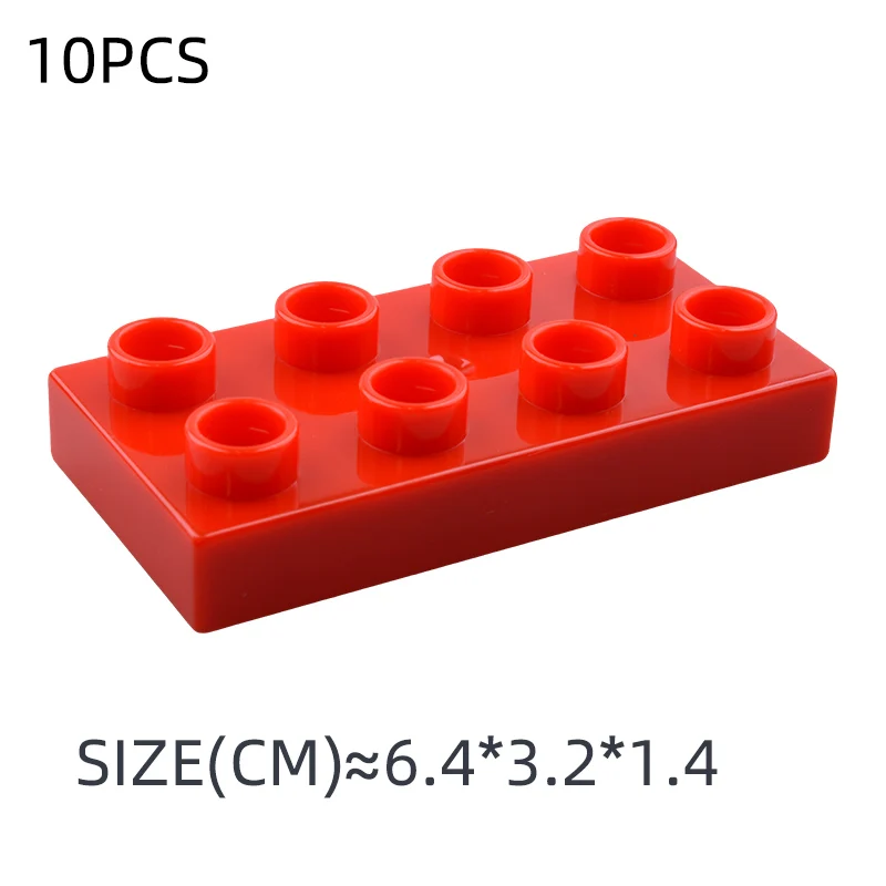 2X4 Big Size Bricks DIY Creative Bulk thinly Building Blocks Educational Kid Toys Large Particles Slope Brick Compatible With