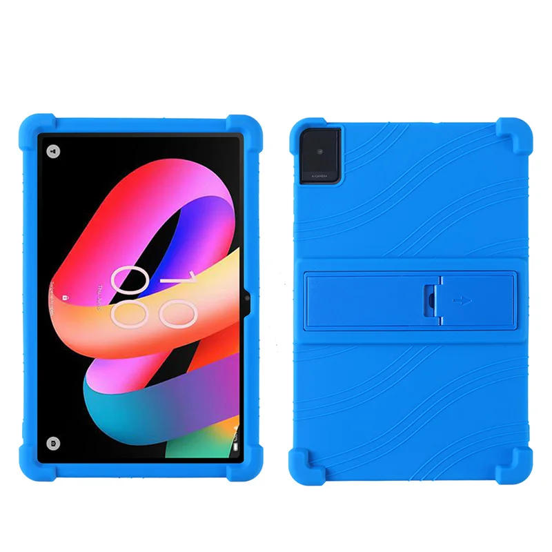 For TCL Tab 10L Gen 4 Tablet Case 10 Inches Tablet Kids Friendly Soft Silicone Adjustable Stand Cover Protective Sleeve 8483A