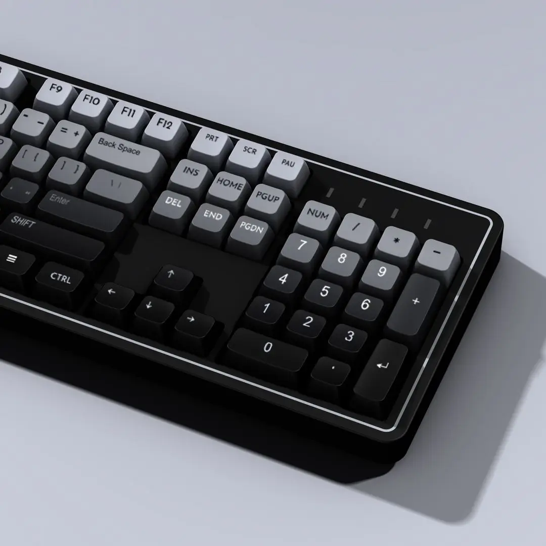 

High value gradual change mechanical keycap customization five-sided thermal sublimation PBT full set of MDA height opaque 134 k