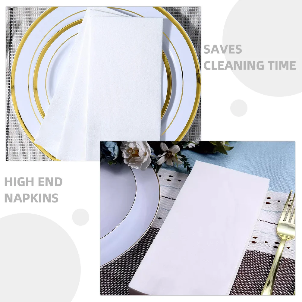 100 قطعة المناديل الورقية السميكة 40x30 سنتيمتر الذهب المطبوعة المتاح مأدبة حفل زفاف الزفاف دش أنيقة الأنسجة لمطعم #5