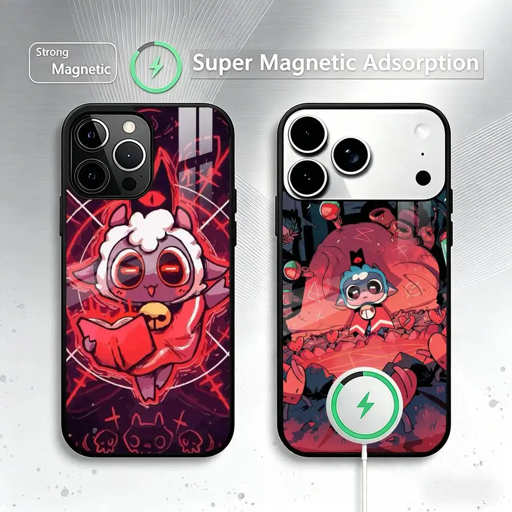 

Game Cult-t of the Lamb Phone Case For iPhone17,16,15,14,13,12,11 Plus,Pro Compatible with magnetic wireless charging
