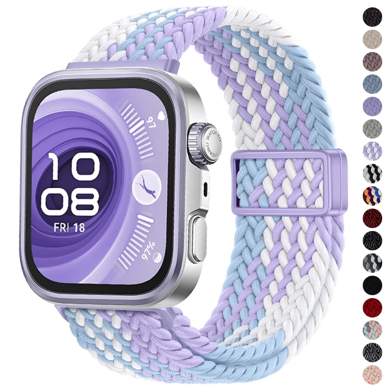 

Магнитный нейлоновый ремешок для часов Huawei Watch Fit 4Pro/Fit4/3, эластичный плетеный ремешок для часов, петля для браслета Huawei Fit3 Fit4 Fit 4Pro