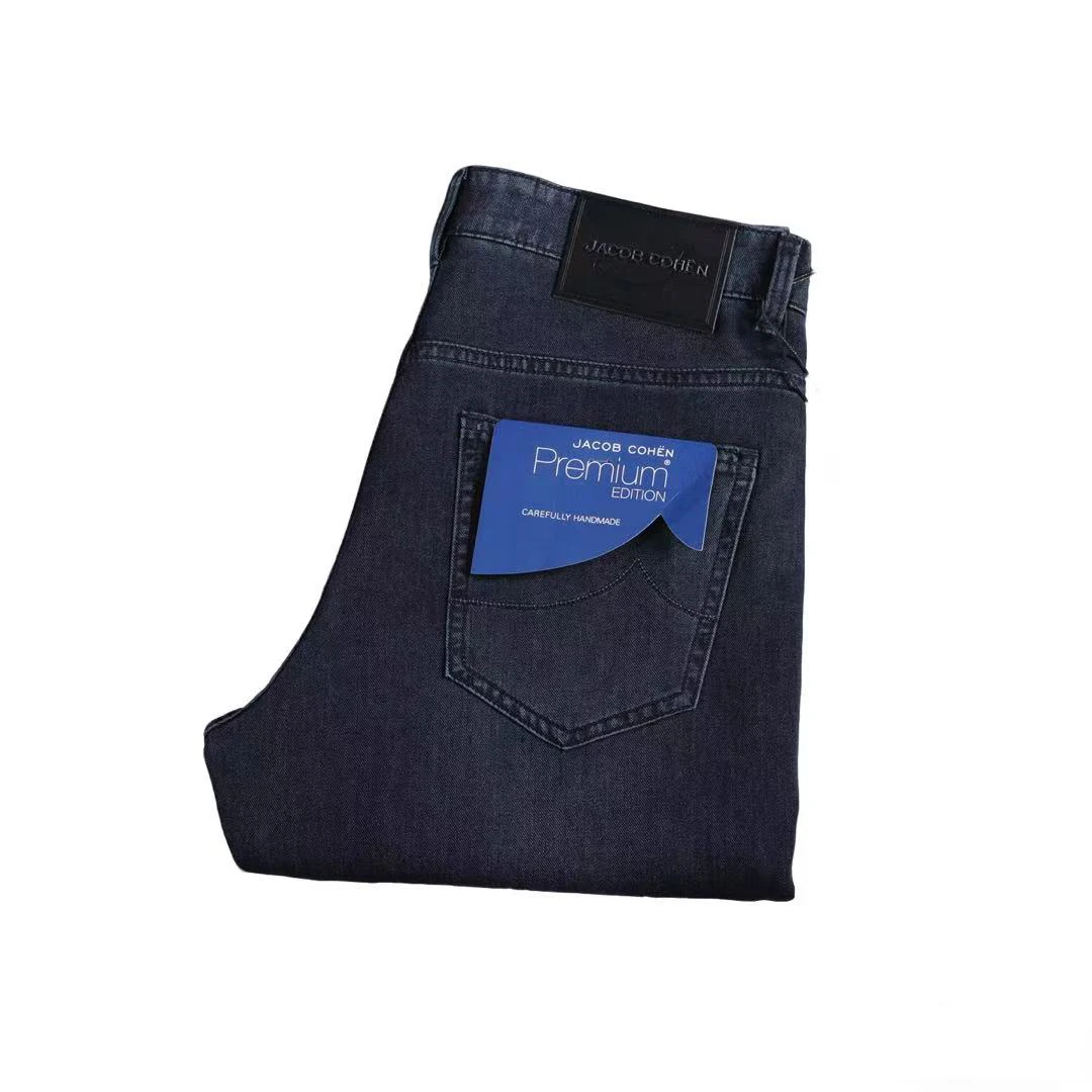 

BLSK CPRT Jeans Thin Cotton Men 2026 Spring Summer new breathable embroidery blue quality straight Big size 29-42 long Pants