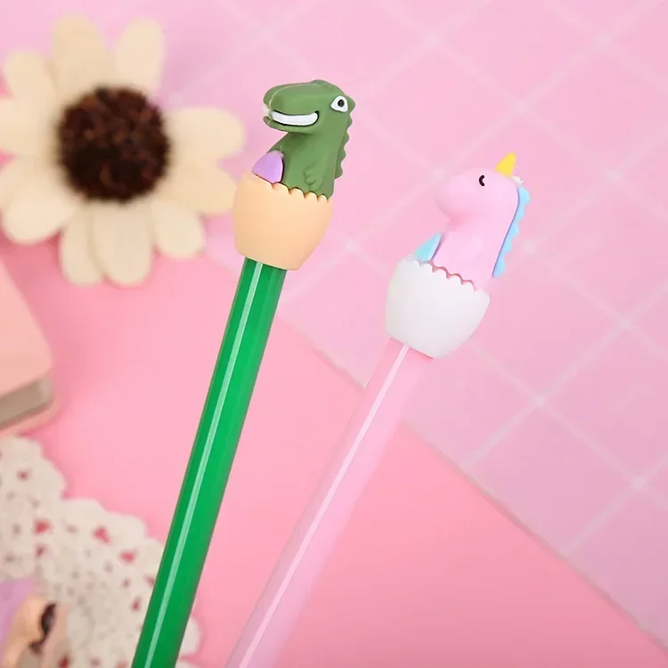 A 50pcs Cartoon Dinosaur Neutral Pen Creative Stationery Student Water-based Pen Fresh Office Supplies Signature Pen