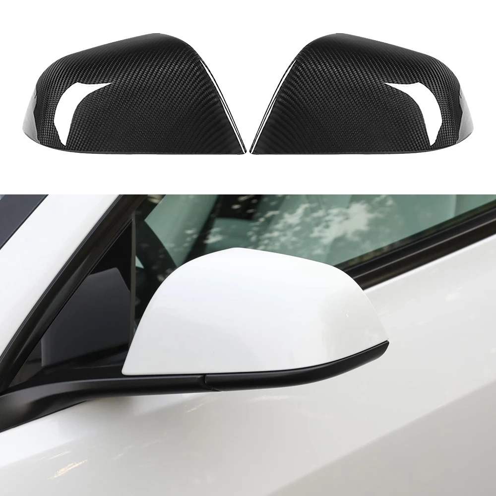 

AFDT Model 3 Carbon Fiber Mirror Cover Car Rearview Side Mirror Caps For Tesla Model 3 Highland 2017-2023 2024