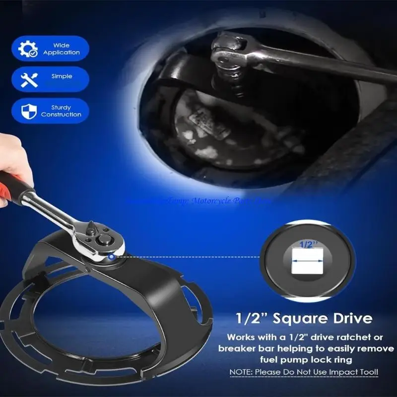 

H7BD Oil Lock Rings Tool with 1/2in Square Drive for Car 6599 Aluminum Oil Sensers Removal and Installation Tool