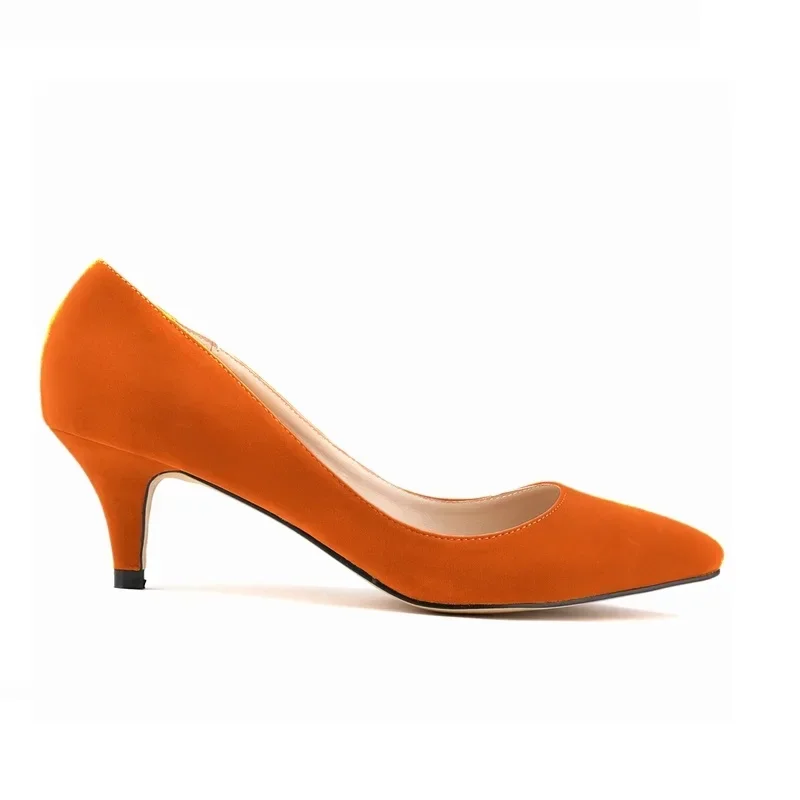 Zapatos de tacón alto de 5cm para mujer, Calzado con suela antideslizante de goma transpirable, de Color sólido, plantilla de látex, para trabajo y