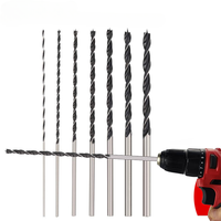 Brad Point Drill Bit Set Extra Long 300mm Center Locator Twist Carbon Steel Woodworking for Hardwood Plywood Plastic Aluminum