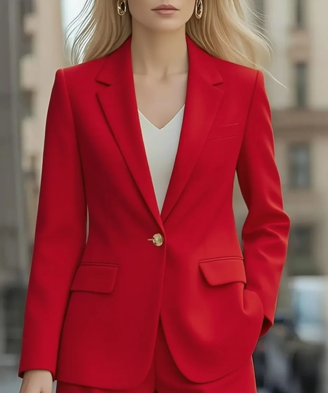Blazer de bureau classique à manches longues pour femmes, Cardigan à la mode avec poches à boutons, manteau blanc Simple pour les déplacements