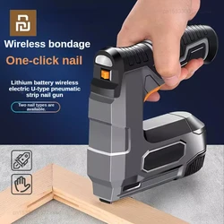 Xiaomi Lithium Battery Electric Nail Gun for Woodworking Electric Stapler Nail Tacker for Home Upholstery Renovation Power Tool