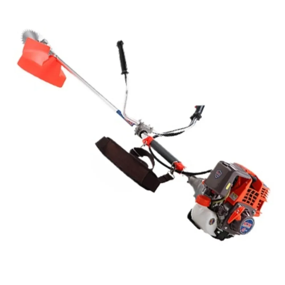 

Gasoline lawn mower side mounted backpack scarifier weeder brush cutter