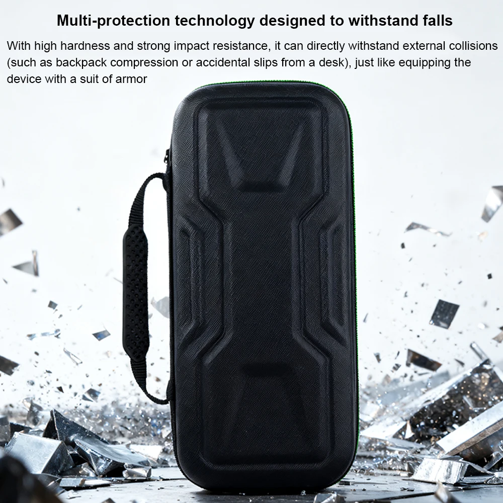 حقيبة حمل صلبة من مادة EVA لجهاز ASUS ROG Ally X / Ally، حقيبة محمولة مقاومة للصدمات مع غطاء عصا التحكم وفيلم من الزجاج المقسى