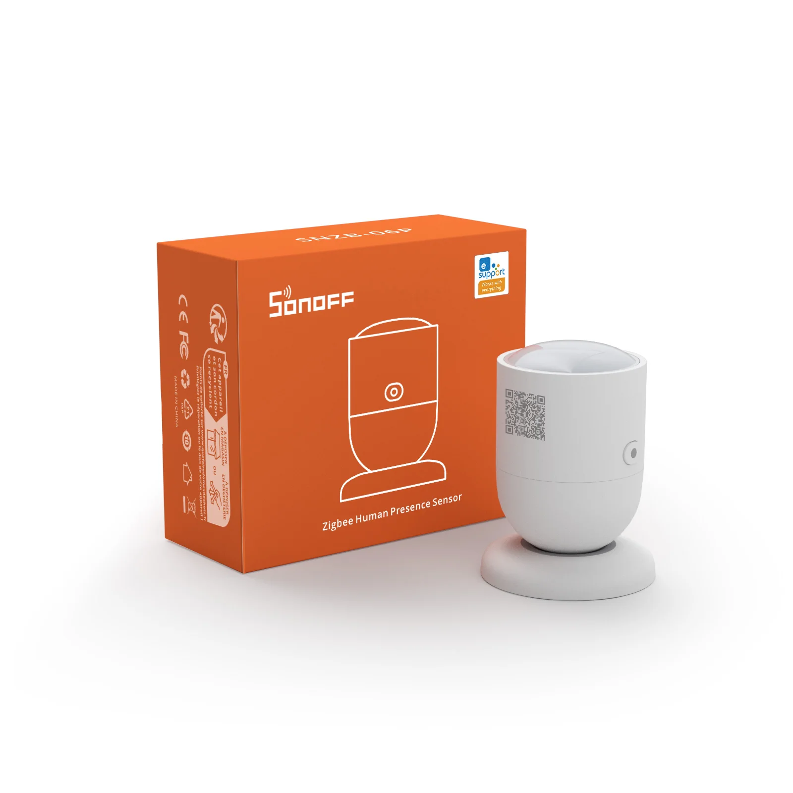 SONOFF SNZB-06P Zigbee 3.0 Human Presence Sensor Ambient Light Sensing Local Smart Scene Control 5.8GHz Presence Detection