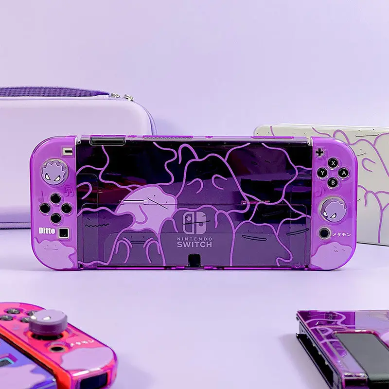 

Милый защитный чехол для Nintendo Switch 2/OLED, прозрачный чехол для контроллеров Joy-Con, аксессуары для игровой консоли