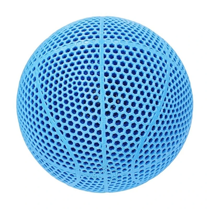 Balón de baloncesto sin aire, impreso en 3D, modelo A64T: no necesita bomba, es extremadamente silencioso y tiene un rebote excelente. Talla 7, ideal para uso en interiores y exteriores.