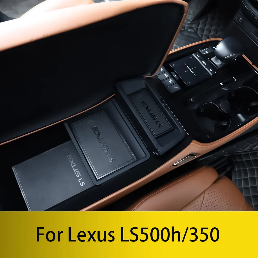 Bantalan slot pintu kulit untuk Lexus LS500H/350 2018 bantalan antiselip 2024 bantalan kotak penyimpanan cangkir air, modifikasi interior