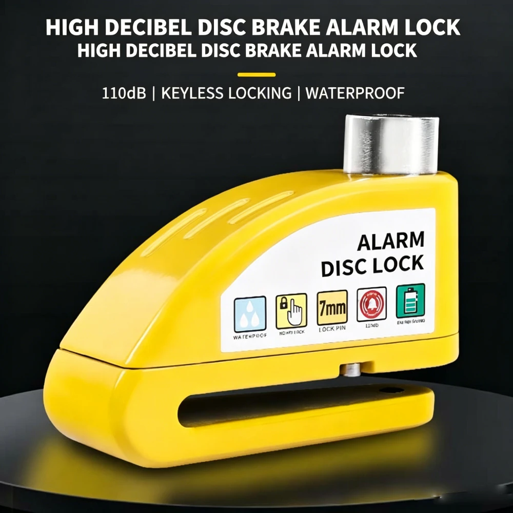 

Bicycle Motorcycle Alarm Disc Brake Lock Safety Protection Padlock Disc Waterproof 110dB Loud Anti Theft Alarma Bike Accessories